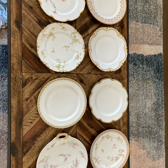 LIMOGES dinner plates-7 plates & 1 larger platter